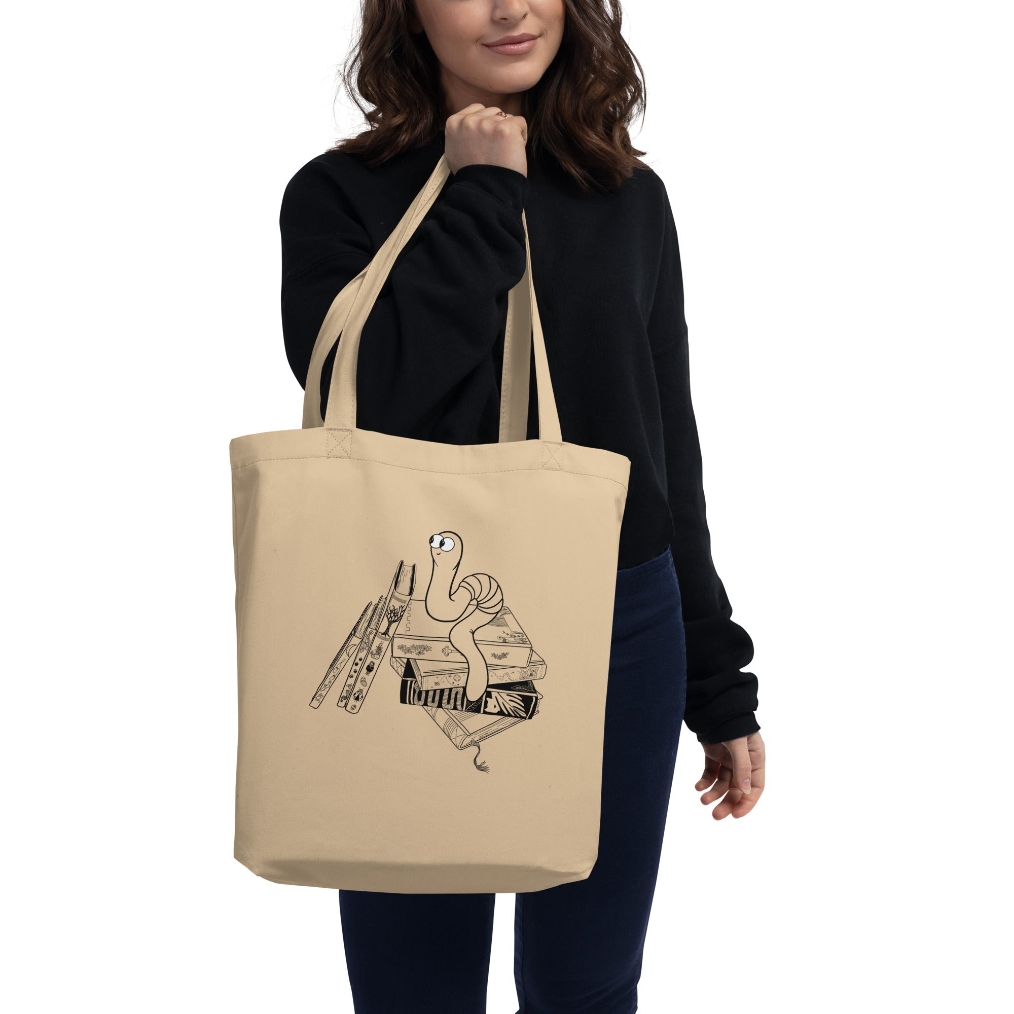Bookworm Organic Cotton Tote Bag