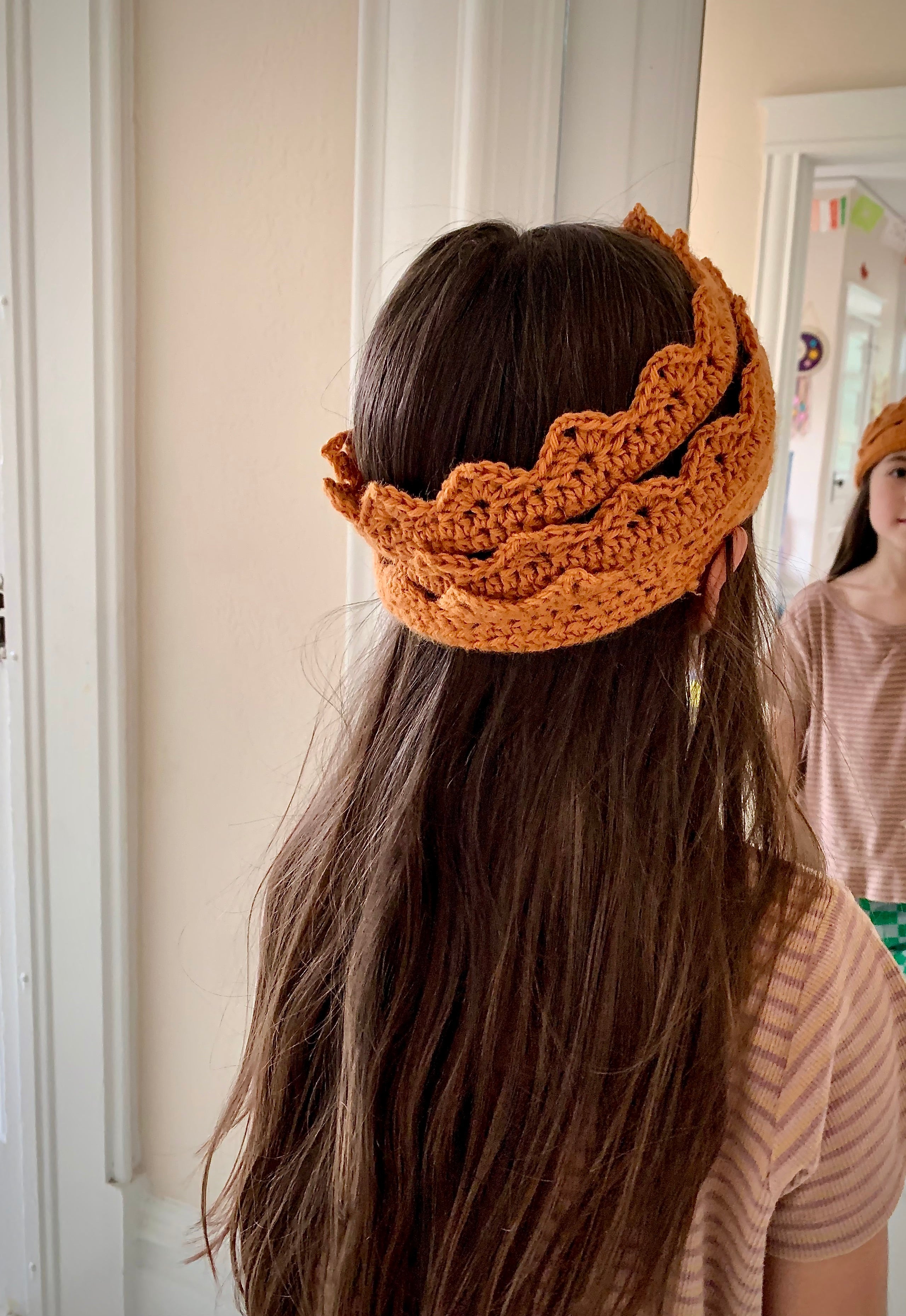 Golden Wool Autumn Crown for birthdays, special occasions, and dress up